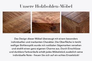 Weinschrank BODEGA Schwarz - Braun - Metall - Massivholz - 67 x 184 x 44 cm