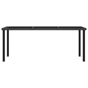 Table de salle à manger de jardin Noir - Métal - Polyrotin - 70 x 73 x 180 cm