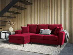 Schlaf-Ecksofa + Box MOGHAN 4 Sitzplätze Rot