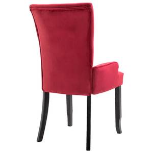 Chaise à manger 3005443-2 (lot de 2) Rouge - Métal - Textile - 54 x 106 x 56 cm