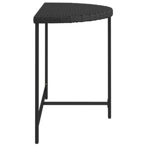 Gartentisch Schwarz - Metall - Rattan - 100 x 75 x 100 cm