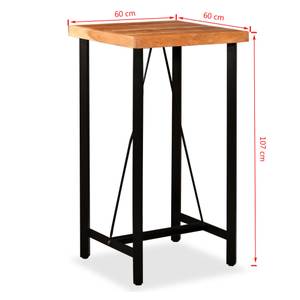 Bar-Set(3-teilig) 275128 Braun - Metall - Massivholz - Holzart/Dekor - 60 x 107 x 60 cm