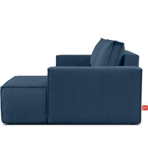 Rechts Ecksofa NAPI Marineblau - Armlehne beidseitig montierbar - Ecke davorstehend rechts - Ottomane davorstehend rechts