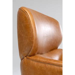 Fauteuil pivotant Ottawa Marron - Cuir véritable - 75 x 97 x 81 cm