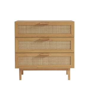 Commode June Marron - En partie en bois massif - 85 x 85 x 40 cm