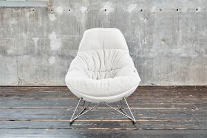 Fauteuil relax AVON Tissu Blanc crème