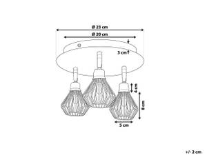 Deckenlampen VOLGA Schwarz - Metall - 23 x 12 x 23 cm