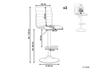 Tabouret de bar LUCERNE Noir - Vert foncé - Vert - Enduit par poudrage - Non revêtu