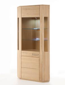 Eckvitrine Senta 6 mit LED Braun - Holzart/Dekor - Holz teilmassiv - 69 x 209 x 38 cm