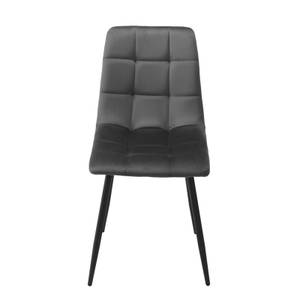 Lot de 2 chaises velours - LOUISE Anthracite