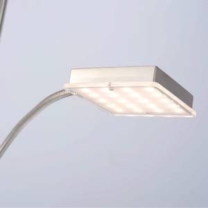 LED Deckenfluter Stehlampe eckig Silber - Metall - 56 x 190 x 56 cm