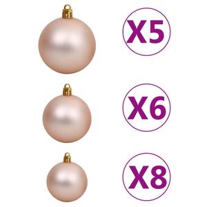 Künstlicher Weihnachtsbaum 3009453-2 Pink - Weiß - Kunststoff - 75 x 210 x 75 cm