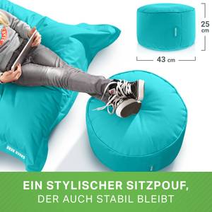 Sitzsack-Hocker Pouf "Stay" 45x25cm Türkis