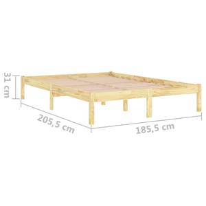 Bettrahmen 3011909-2 Braun - Holz - Breite: 186 cm