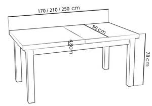 Esstisch Avena Eiche Wotan Dekor - 170 x 90 cm