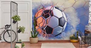 Fototapete für Jugend FUßBALL Tor 3D 460 x 300 x 300 cm