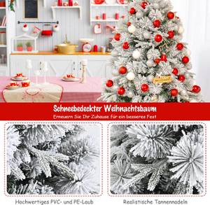 180cm Künstlicher Weihnachtsbaum Weiß - Kunststoff - 109 x 180 x 109 cm