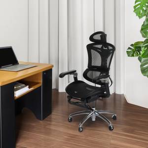 Bürostuhl J93b Schwarz - Textil - 65 x 134 x 70 cm