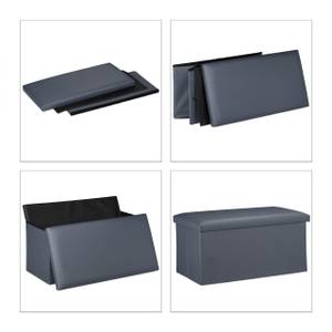 Banc cuir synthétique Anthracite