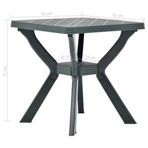 Table de jardin Vert - Matière plastique - 70 x 72 x 70 cm