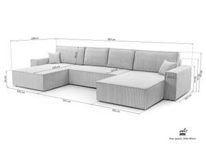 Polstersofa in U-Form MANGUSSI Beige