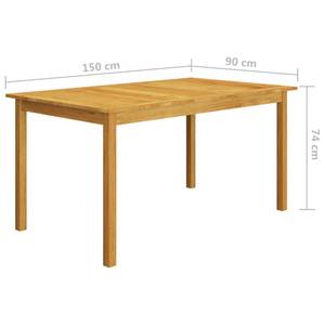 Salle à manger (lot de 5) 3067770 Gris - Bois massif - Bois/Imitation - 90 x 74 x 150 cm