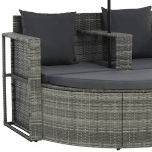 Gartenstuhl Grau - Polyrattan - 54 x 36 x 119 cm