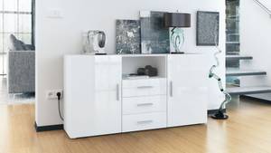 Sideboard Skadu Hochglanz Weiß - Weiß