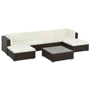 Garten-Sofagarnitur Braun - Polyrattan - 74 x 26 x 74 cm