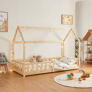 Lit cabane Hesel pour enfant Marron - 96 x 143 cm