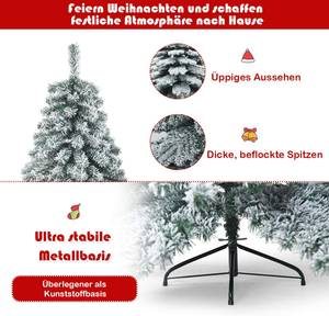 225cm Künstlicher Weihnachtsbaum Weiß - Kunststoff - 150 x 225 x 150 cm