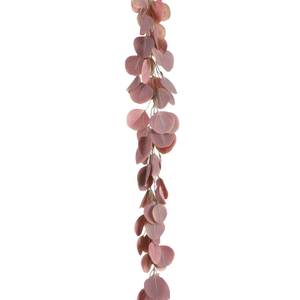 Kunstgirlande Eukalyptus Pink - Textil - 15 x 5 x 180 cm