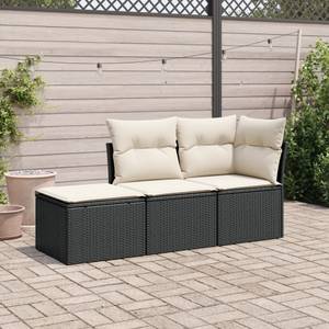 Gartensitzgruppe K5629(3-tlg) Schwarz - Massivholz - 69 x 62 x 62 cm