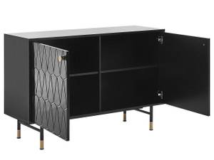 Buffet ADANTE Noir - Doré - Bois manufacturé - 120 x 82 x 40 cm