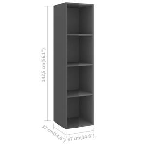 TV-Schrank(4er Set) 3007954 Grau - Holzwerkstoff - 37 x 143 x 37 cm