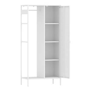 Kleiderschrank Puumala Weiß - Metall - 80 x 180 x 45 cm