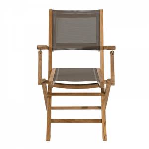Lot de 2 fauteuils de jardin en teck Marron - Bois massif - Bois/Imitation - 64 x 88 x 56 cm