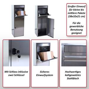 Paketkasten L57-140 Silber - Metall - 46 x 140 x 45 cm