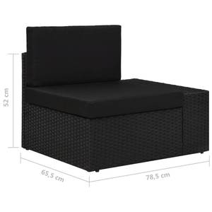 Canapé de jardin (lot de 2) 3001946-5 Noir