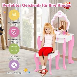 Kinder Schminktisch Set Weiß - Holzwerkstoff - 34 x 87 x 49 cm