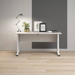 Schreibtisch Prisme Weiß - Holz teilmassiv - 150 x 74 x 80 cm