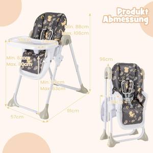 Babyhochstuhl NN7702 Braun