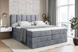 Boxspringbett BOXI1 KING Hellgrau - Breite: 160 cm