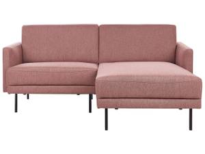 Ecksofa BREDA Schwarz - Braun - Pink - 192 x 85 x 155 cm - Armlehne davorstehend rechts - Ecke davorstehend links