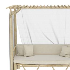 Canapé de jardin Tika Blanc - Bois massif - 204 x 204 x 147 cm