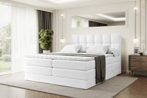 Boxspringbett RICAR KING Hochglanz Weiß - Breite: 160 cm