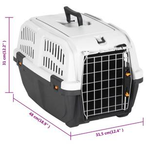 Boîtes de voyage pour chiens 3028975 Gris - Matière plastique - 32 x 31 x 48 cm