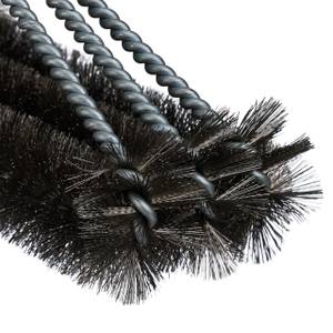 Lot de 2 brosses à barbecue Noir - Argenté - Métal - Matière plastique - 45 x 20 x 7 cm