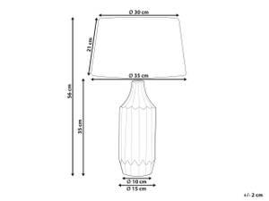 Tischlampen ABAVA Blau - Grau - Keramik - 35 x 56 x 35 cm