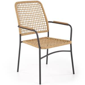 Gartenstuhl PTARMICA Schwarz - Rattan - 90 x 62 x 59 cm